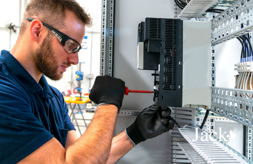 Électricien et électricienne construction